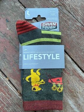Darn Tough Women's Lifestyle Crew Socks - Gardening Dog Medium 7.5-9.5